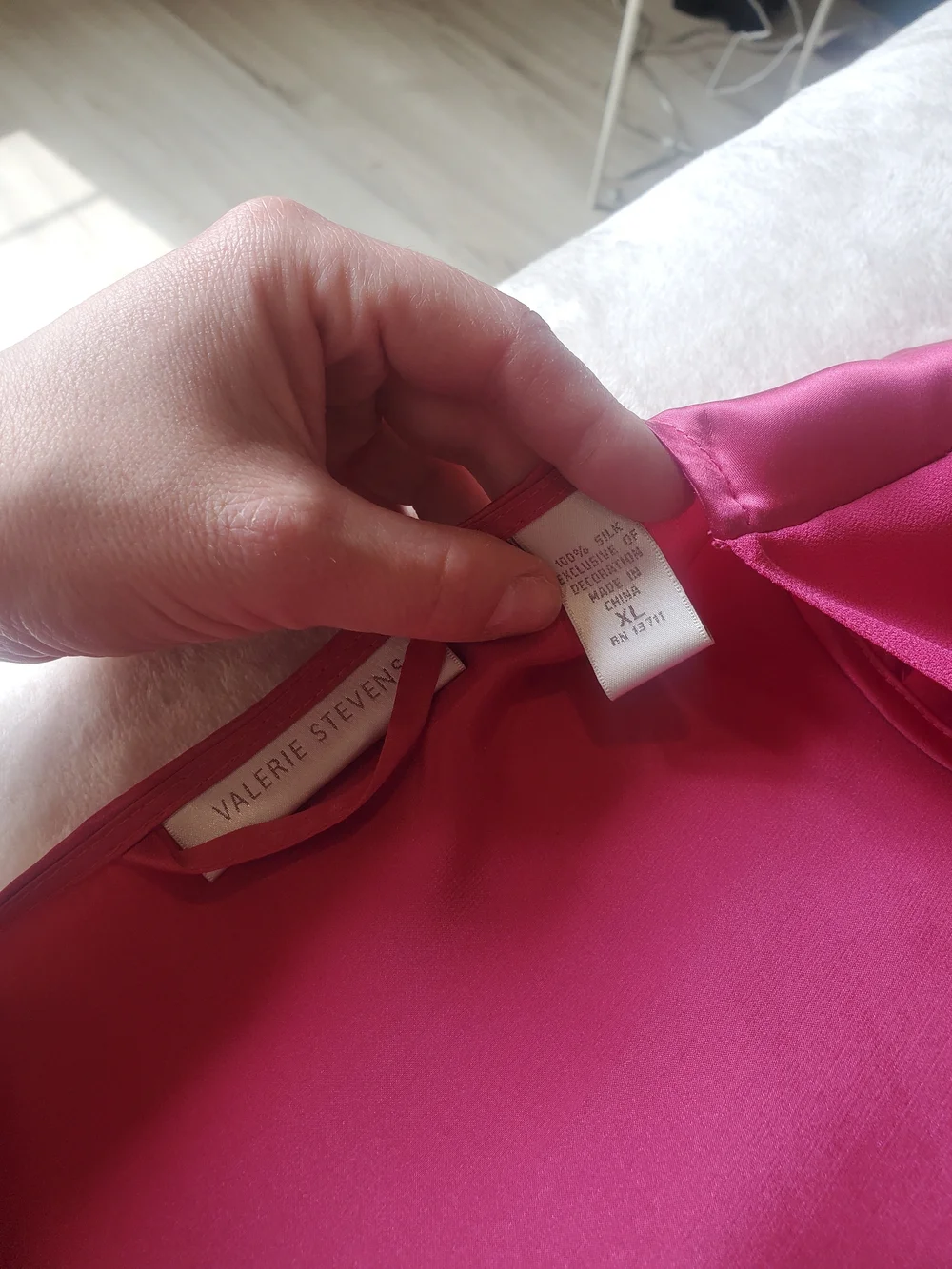 Vintage Silk Robe Set XL Valerie Stevens Pink 90s Boudoir Lingerie Lounge - Picture 2 of 16